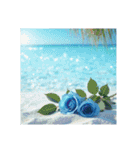 Roses and the Sea – バラと海（個別スタンプ：1）