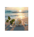 Roses and the Sea – バラと海（個別スタンプ：18）