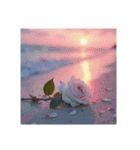 Roses and the Sea – バラと海（個別スタンプ：24）