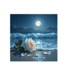 Roses and the Sea – バラと海（個別スタンプ：40）