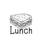 モノトーンスタンプ（英語、日本語）（個別スタンプ：7）