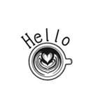 モノトーンスタンプ（英語、日本語）（個別スタンプ：14）