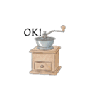 文字ありver. カフェ*Cafeスタンプ（個別スタンプ：1）