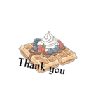 文字ありver. カフェ*Cafeスタンプ（個別スタンプ：3）