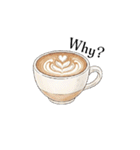 文字ありver. カフェ*Cafeスタンプ（個別スタンプ：4）