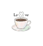 文字ありver. カフェ*Cafeスタンプ（個別スタンプ：7）
