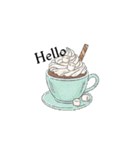 文字ありver. カフェ*Cafeスタンプ（個別スタンプ：13）