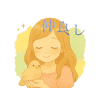 ♡夢の女の子と会話♡（個別スタンプ：25）
