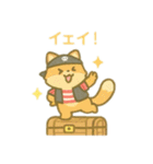 可愛い動物達海賊達 日本語（個別スタンプ：15）