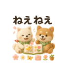 ふわふわ柴犬の春スタンプ（個別スタンプ：4）