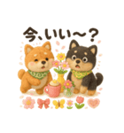 ふわふわ柴犬の春スタンプ（個別スタンプ：5）