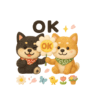ふわふわ柴犬の春スタンプ（個別スタンプ：7）