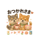 ふわふわ柴犬の春スタンプ（個別スタンプ：12）