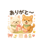 ふわふわ柴犬の春スタンプ（個別スタンプ：14）