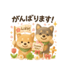 ふわふわ柴犬の春スタンプ（個別スタンプ：18）