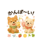 ふわふわ柴犬の春スタンプ（個別スタンプ：22）