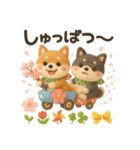 ふわふわ柴犬の春スタンプ（個別スタンプ：25）