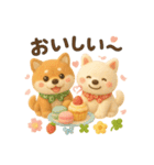 ふわふわ柴犬の春スタンプ（個別スタンプ：32）
