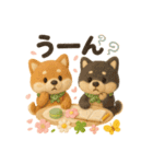 ふわふわ柴犬の春スタンプ（個別スタンプ：33）