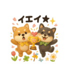 ふわふわ柴犬の春スタンプ（個別スタンプ：36）