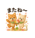 ふわふわ柴犬の春スタンプ（個別スタンプ：38）
