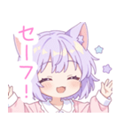 キュートナイト猫の女の子スタンプ（個別スタンプ：35）