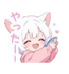 魚と猫の女の子スタンプ（個別スタンプ：35）