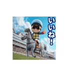 【競馬】競走馬と騎手4【アニメーション】（個別スタンプ：3）