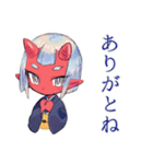 そっとアドバイス鬼娘★和風（個別スタンプ：3）