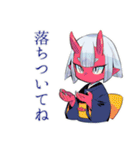 そっとアドバイス鬼娘★和風（個別スタンプ：16）