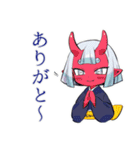 そっとアドバイス鬼娘★和風（個別スタンプ：18）