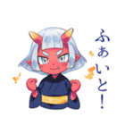 そっとアドバイス鬼娘★和風（個別スタンプ：28）