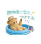 ▶動く癒しトイプードルの「夏」の毎日（個別スタンプ：17）