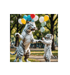 ホワイトタイガーの新日常1（個別スタンプ：5）