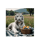 ホワイトタイガーの新日常1（個別スタンプ：11）