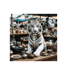 ホワイトタイガーの新日常1（個別スタンプ：19）