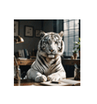 ホワイトタイガーの新日常1（個別スタンプ：24）