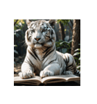 ホワイトタイガーの新日常1（個別スタンプ：37）