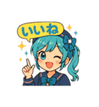 アニメ風女子（個別スタンプ：18）