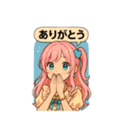 アニメ風女子（個別スタンプ：22）