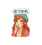 アニメ風女子（個別スタンプ：26）