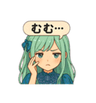 アニメ風女子（個別スタンプ：34）