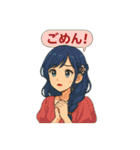 アニメ風女子（個別スタンプ：37）