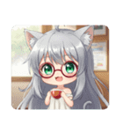 赤い眼鏡の精霊みなみちゃん（個別スタンプ：3）