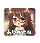 赤い眼鏡の精霊みなみちゃん（個別スタンプ：7）