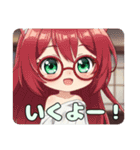 赤い眼鏡の精霊みなみちゃん（個別スタンプ：11）