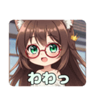 赤い眼鏡の精霊みなみちゃん（個別スタンプ：12）