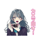 おしゃれJKの動画撮影日和♡（個別スタンプ：4）