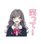 おしゃれJKの動画撮影日和♡（個別スタンプ：10）