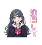おしゃれJKの動画撮影日和♡（個別スタンプ：17）